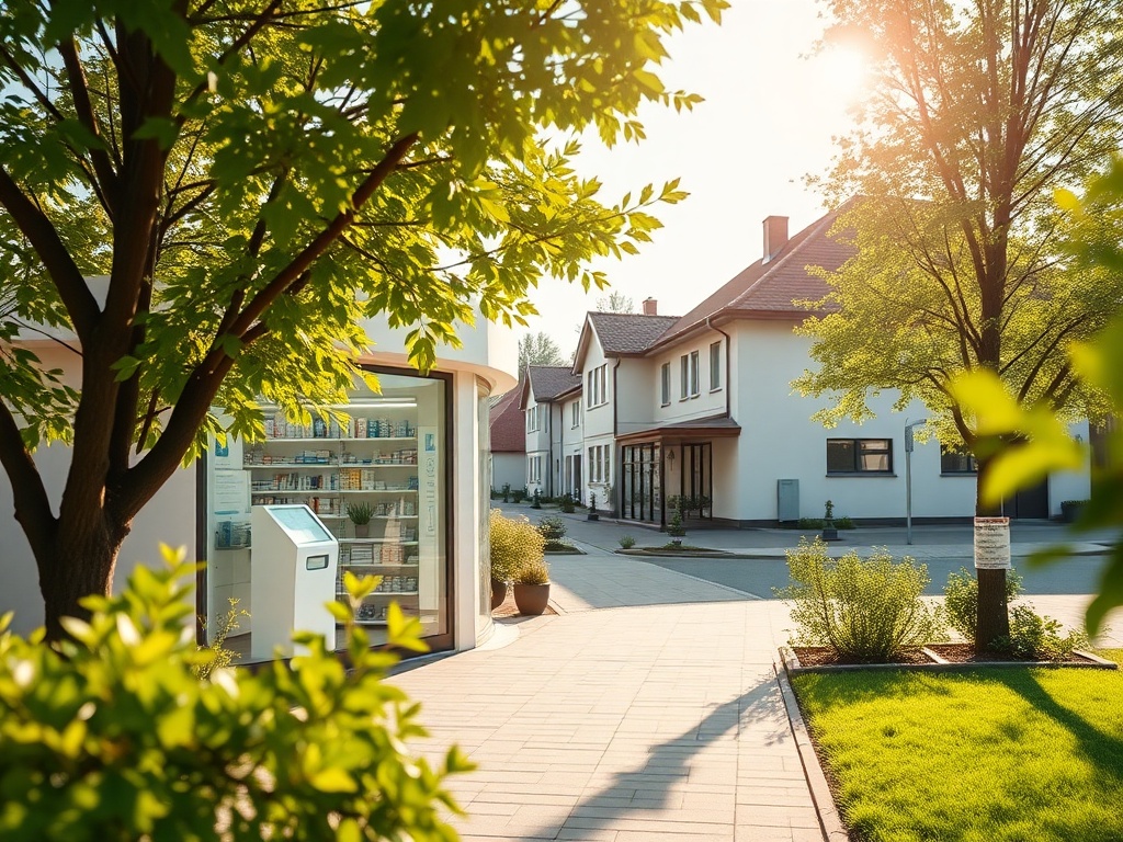 Mapa Przemyśla z ikonkami symbolizującymi placówki medyczne, z naciskiem na kolejki do specjalistów