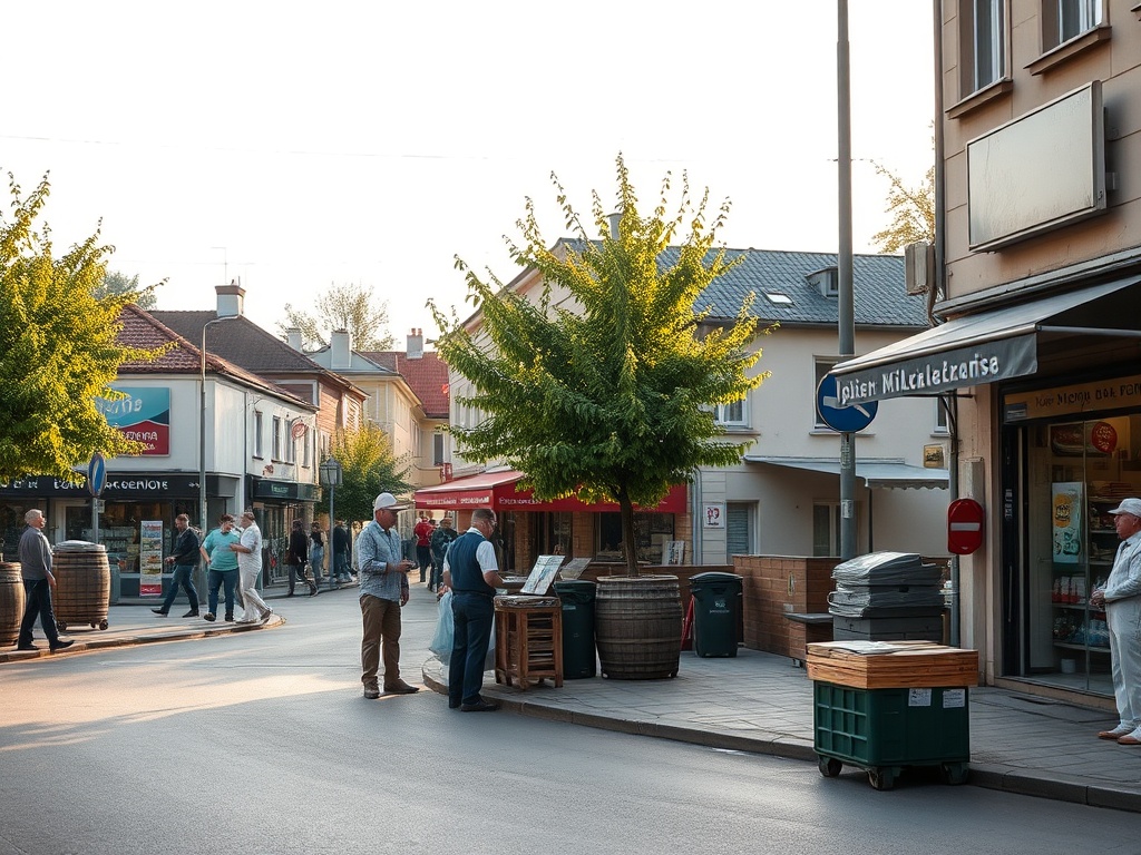 Mapa Przemyśla z zaznaczonymi inwestycjami finansowanymi z Funduszy Europejskich