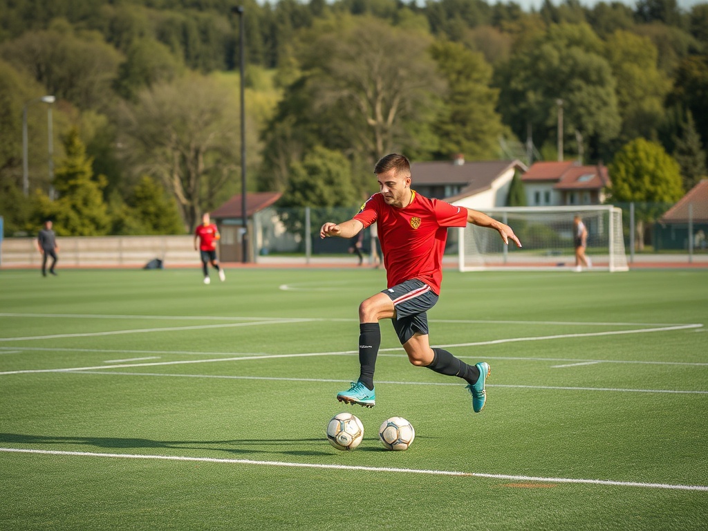 Piłkarze Czuwaju Przemyśl w akcji podczas meczu o awans do 4 ligi